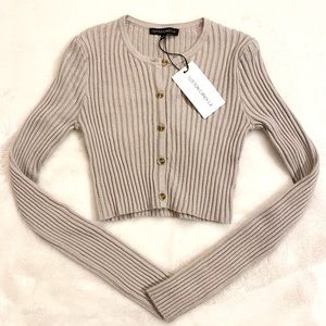 Pointelle soft knit cardigan
